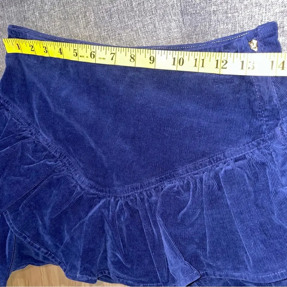 Mother BLUEPRINT Women's The Ruffle Denim Mini Skirt, US 26